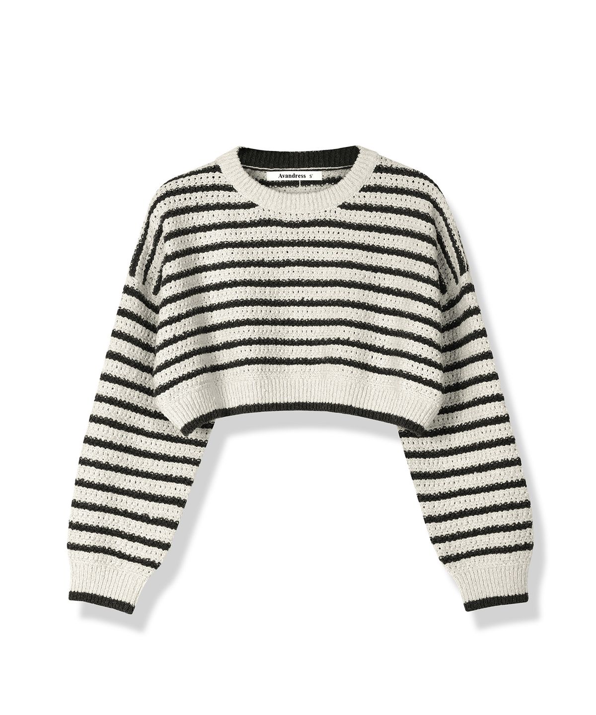 어반드레스(AVANDRESS) Didier Stripe Cropped Knit - 2COL