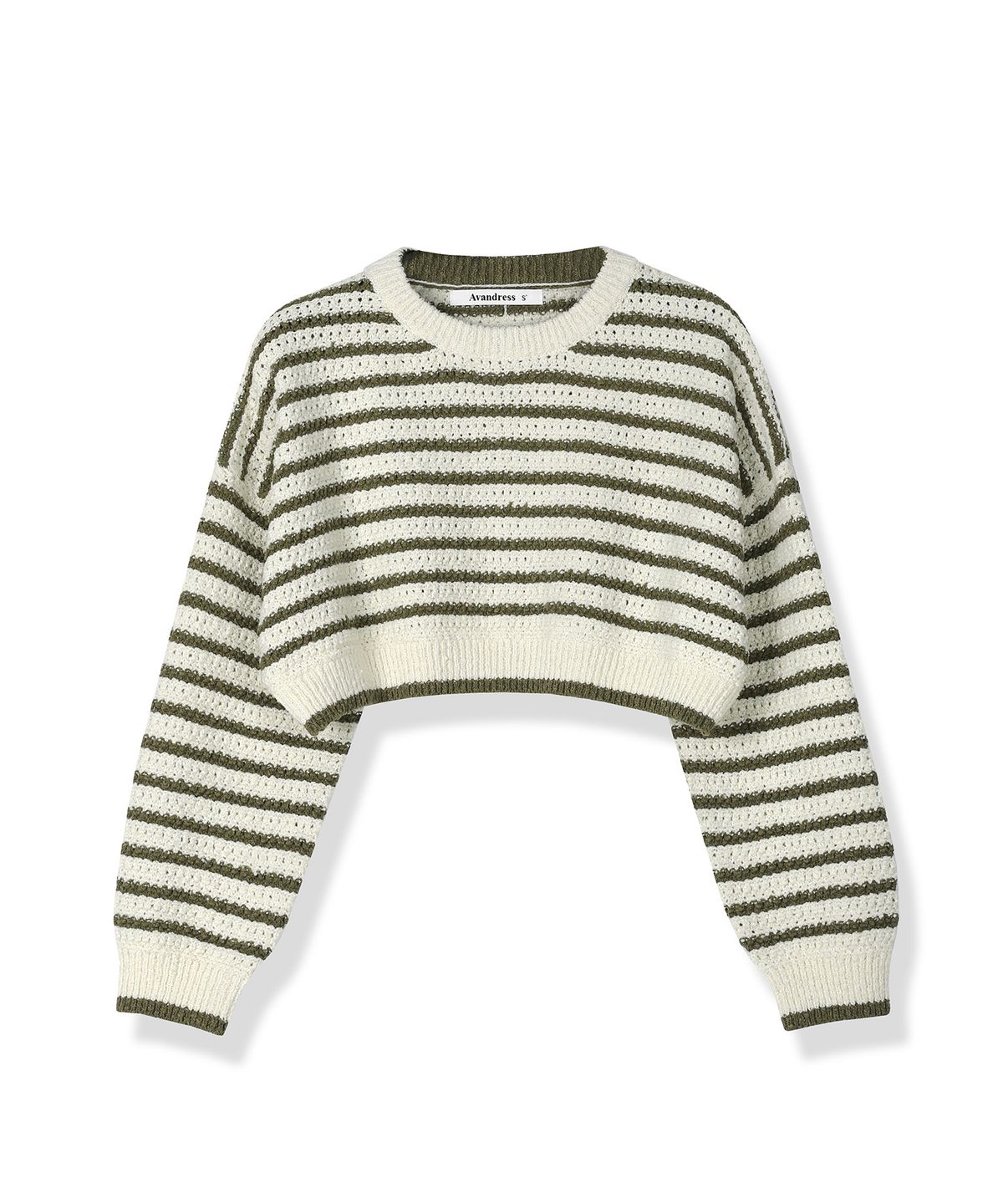 어반드레스(AVANDRESS) Didier Stripe Cropped Knit - 2COL