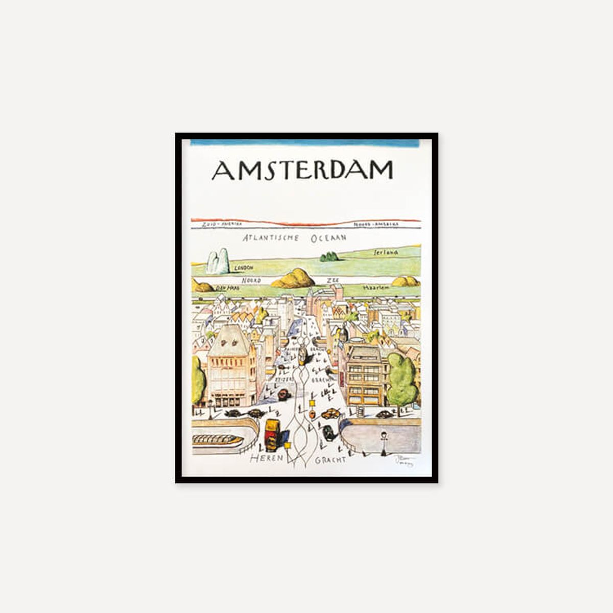 그릿시즌(GREET SEASON) 사울 스타인버그 Amsterdam (액자 포함)