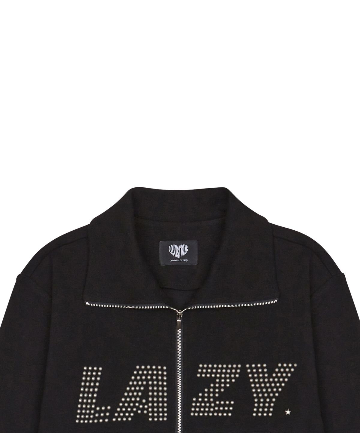 러브이즈트루(LUVISTRUE) CH LAZY ZIP UP(BLACK)
