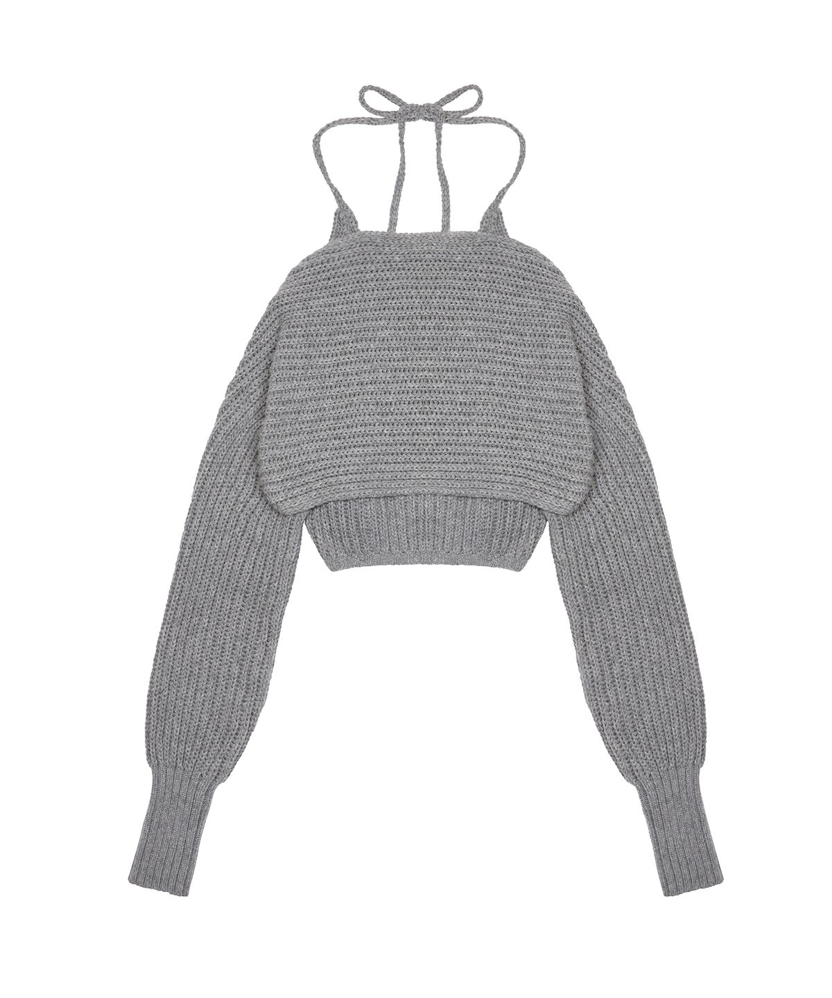 러브이즈트루(LUVISTRUE) CH BOLERO HALTERNECK SET(GRAY)