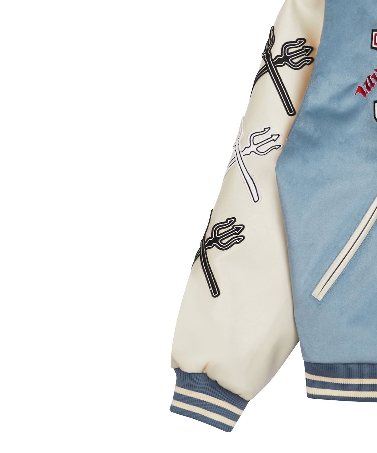 MUSINSA | LUV IS TRUE CH DEVIL VARSITY JACKET_BLUE