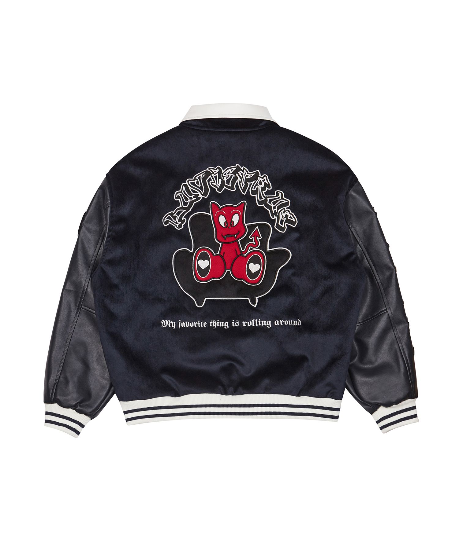 LUV IS TRUE ■ CH DEVIL VARSITY JACKET ジャケット MUSINSA | LUV IS TRUE CH DEVIL VARSITY JACKET(NAVY)