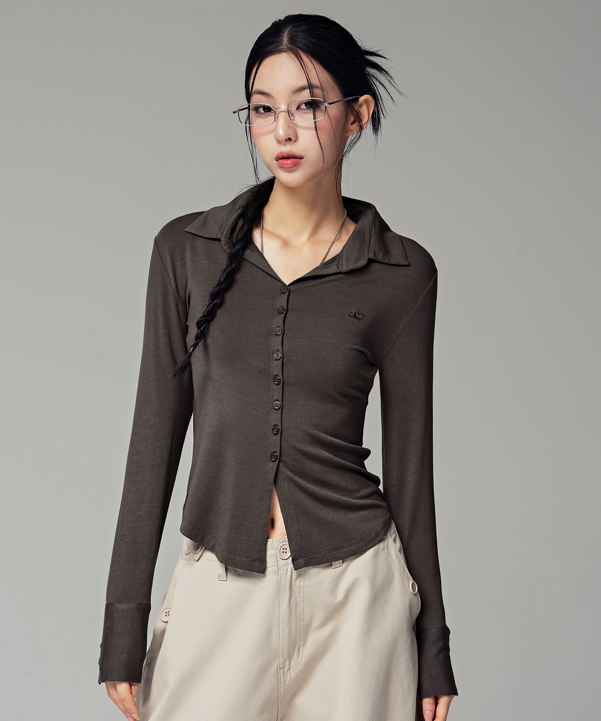 어반드레스(AVANDRESS) Sopy Collar Long-sleeve - 8COL