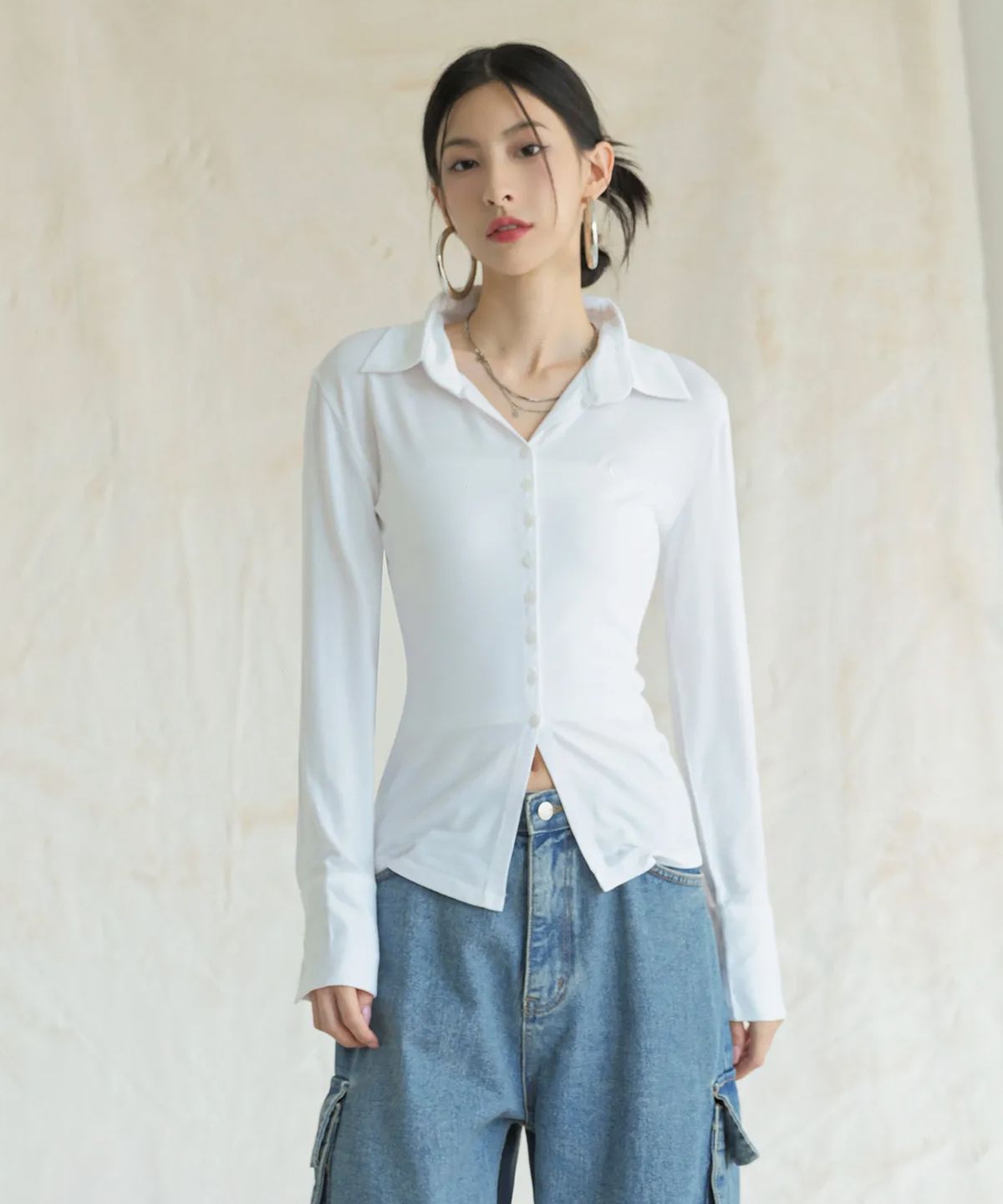 어반드레스(AVANDRESS) Sopy Collar Long-sleeve - 8COL