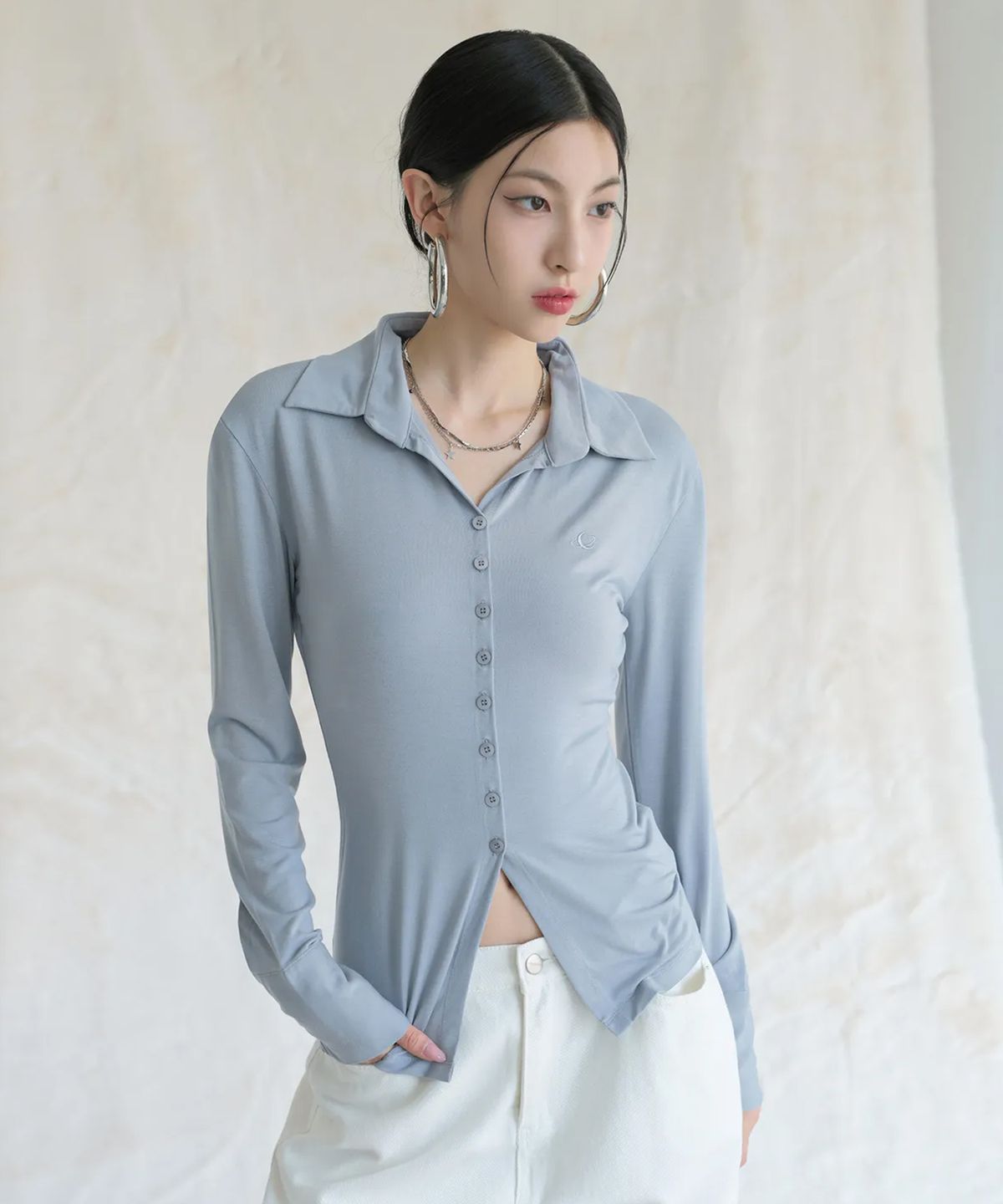 어반드레스(AVANDRESS) Sopy Collar Long-sleeve - 8COL