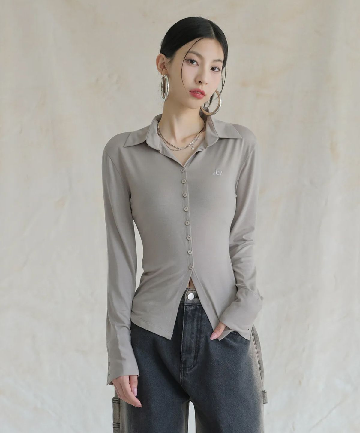어반드레스(AVANDRESS) Sopy Collar Long-sleeve - 8COL
