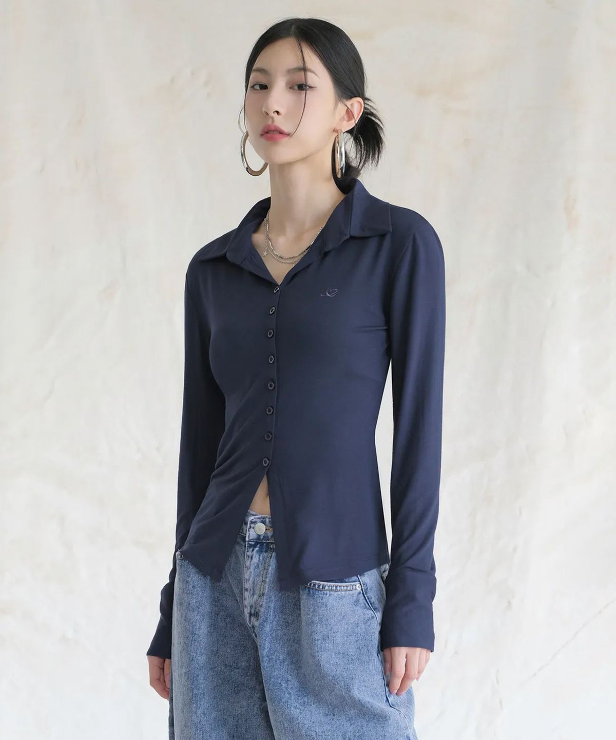 어반드레스(AVANDRESS) Sopy Collar Long-sleeve - 8COL