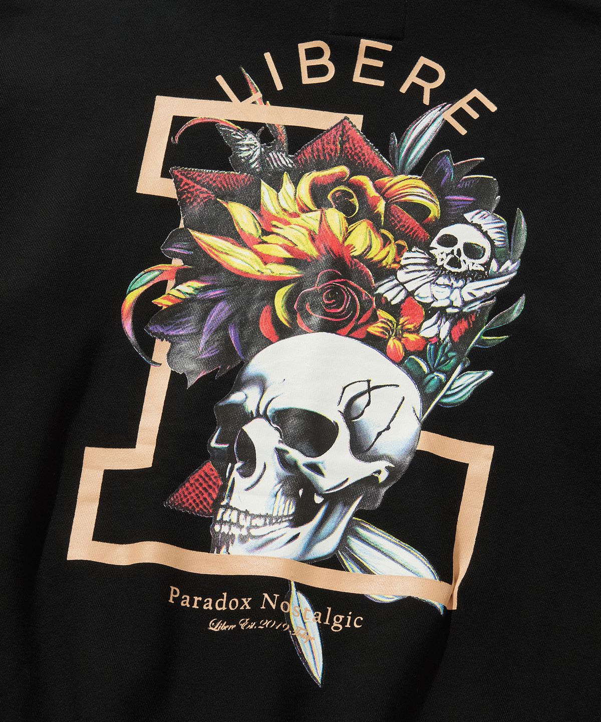 리베레(LIBERE) FLOWER HOODIE / BLACK