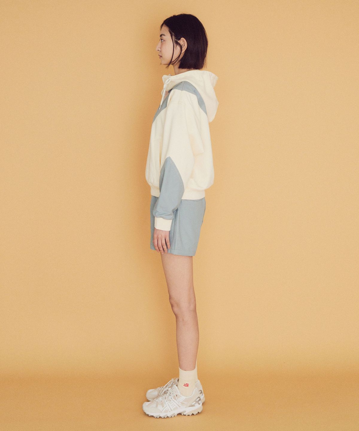 마욜(MAYOL) 배색 라운지 쇼츠_더스티 블루