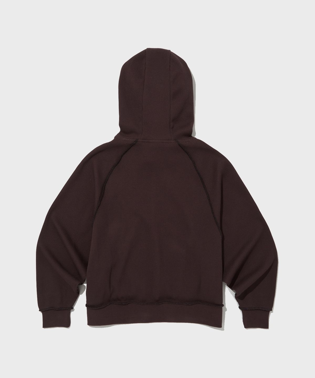 챔피온(CHAMPION) 여성 스티치 루즈핏 와플 후드 티셔츠 Normal Brown