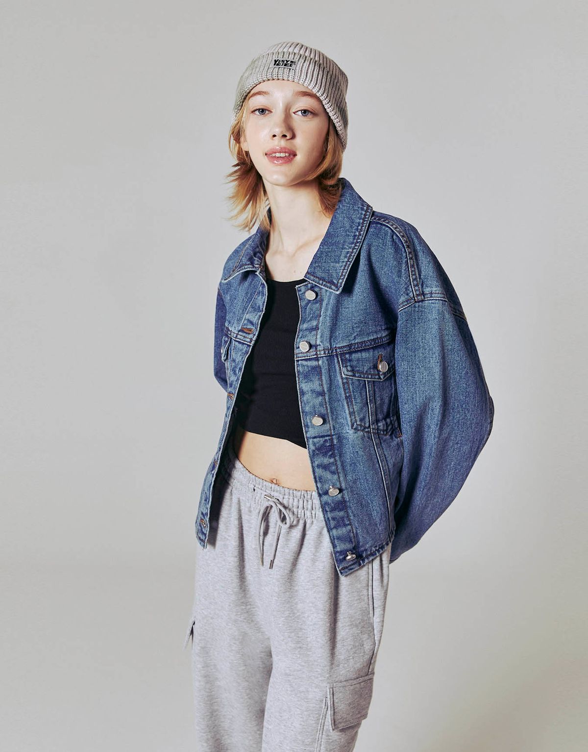 지오다노(GIORDANO) 크롭 데님 자켓 373916 [3color]