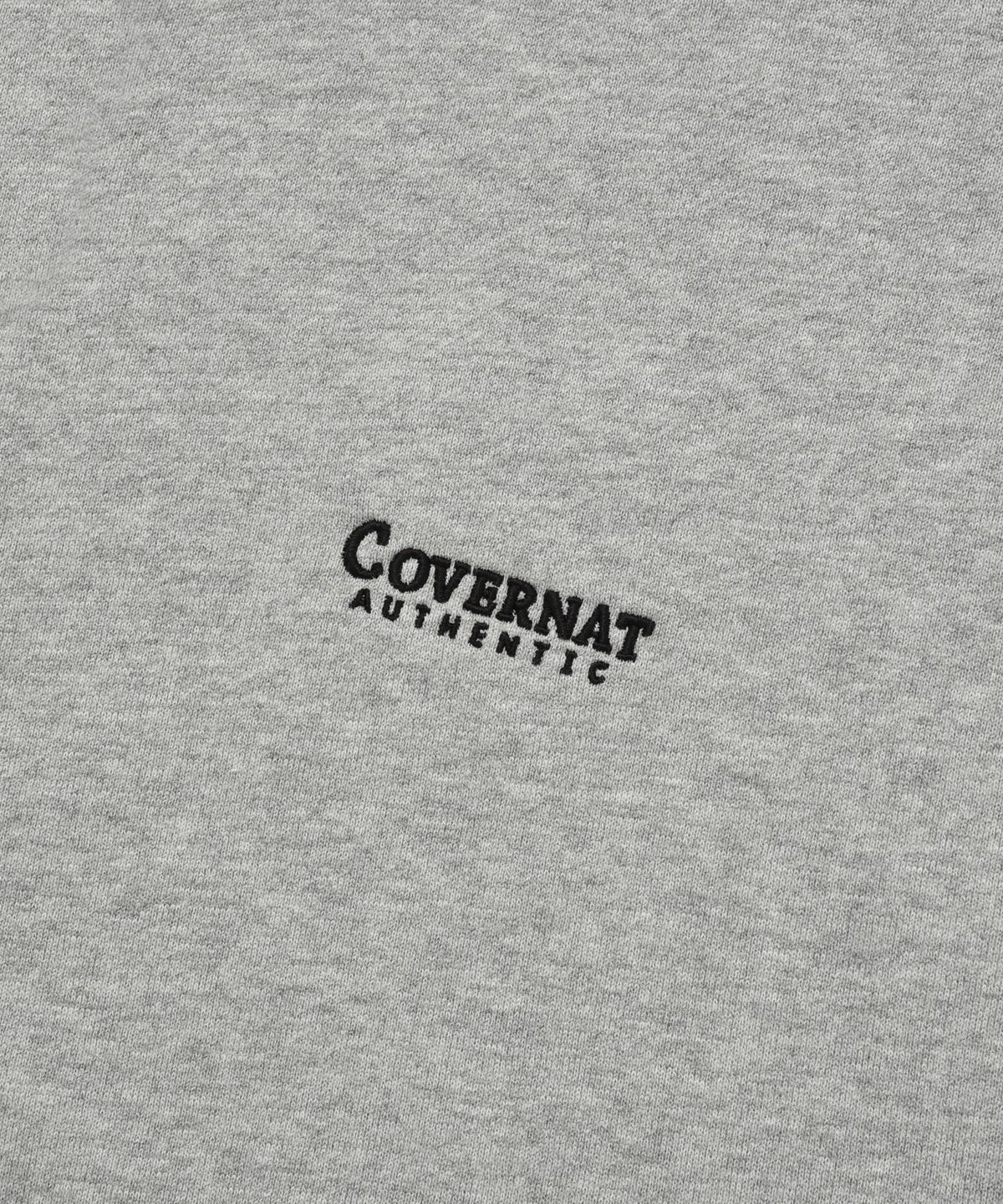 커버낫(COVERNAT) 어센틱 로고 후디 집업 멜란지 그레이