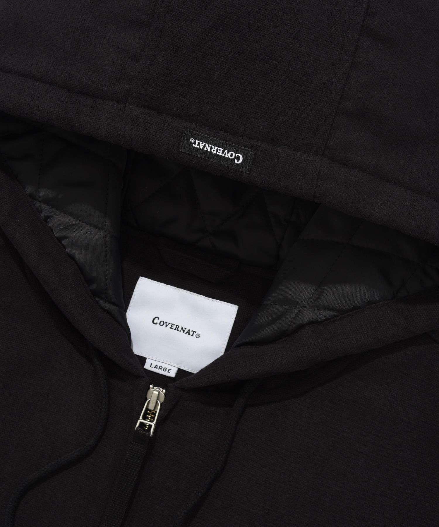 MUSINSA | COVERNAT Heavy Oxford Hooded Jacket Black