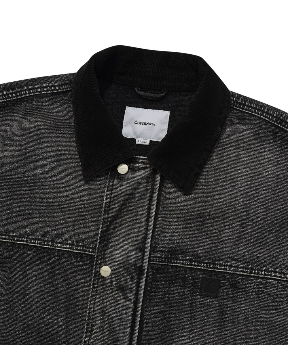 [COVERNAT]★DENIM FIELD JACKET MUSINSA | COVERNAT Denim Washing Field Jacket Black