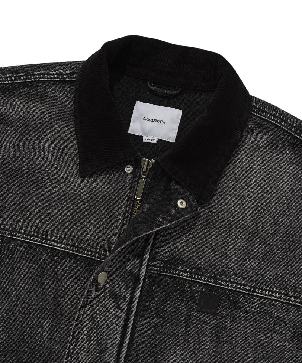 [COVERNAT]★DENIM FIELD JACKET MUSINSA | COVERNAT Denim Washing Field Jacket Black