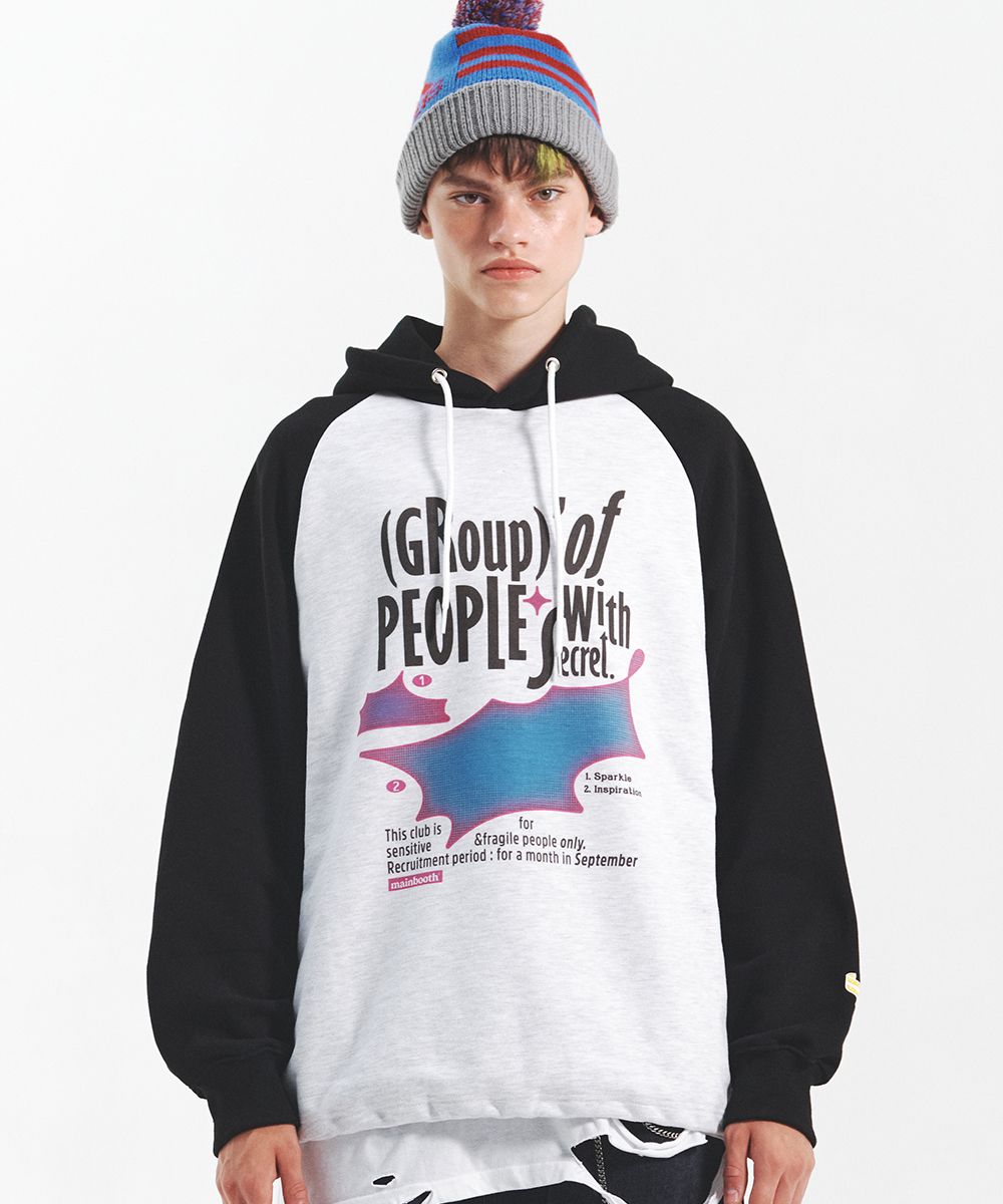 MUSINSA公式 | MAINBOOTH Glitch Hood T-shirt(BLACK)