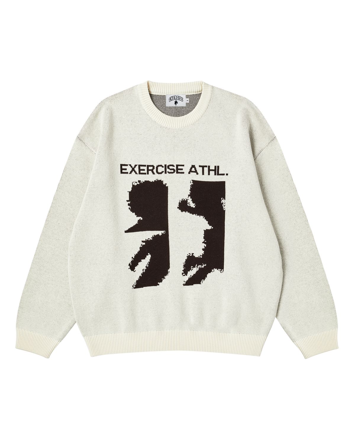 엑서사이즈(EXERCISE) RUNNER PUZZLE PIECE JACQUARD KNIT_IVORY