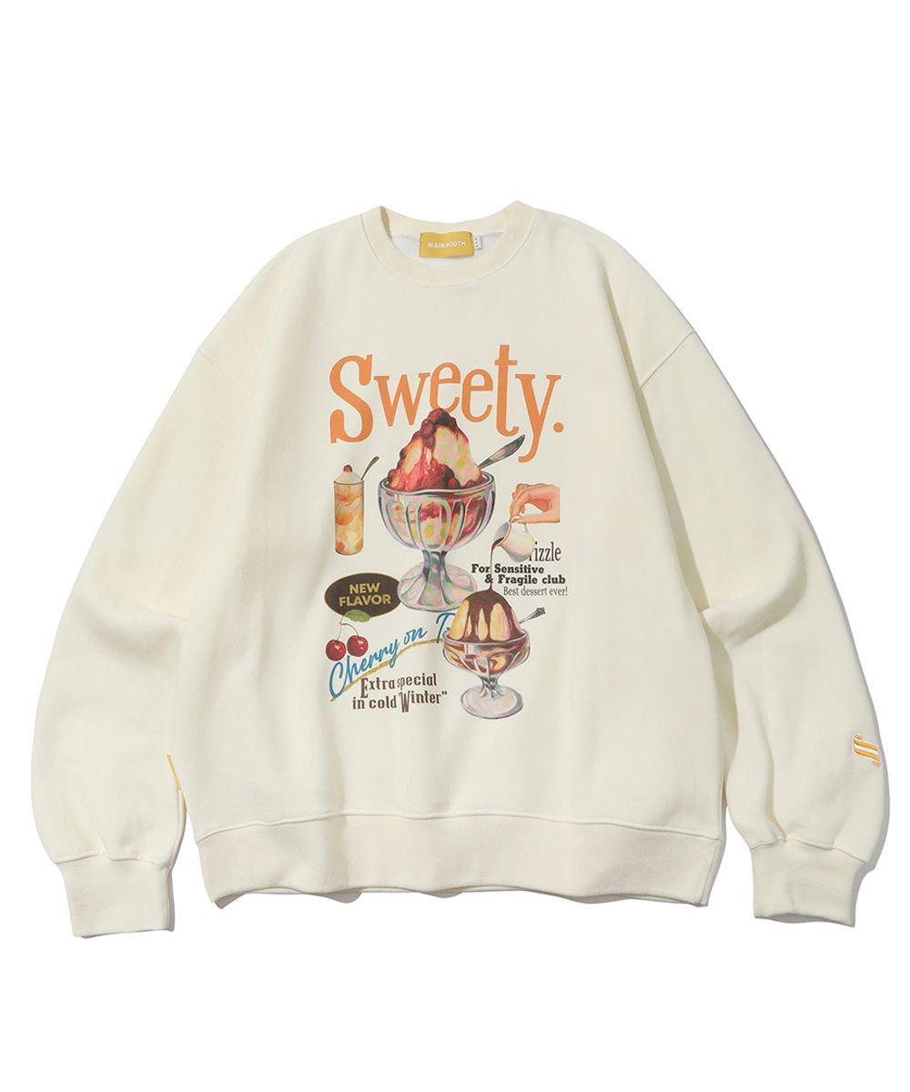 ★MAINBOOTH★Soft Petal Sweatshirt(CREAM)★正規品/直送料込 MUSINSA公式 | MAINBOOTH Sweety Sweatshirt (CREAM)