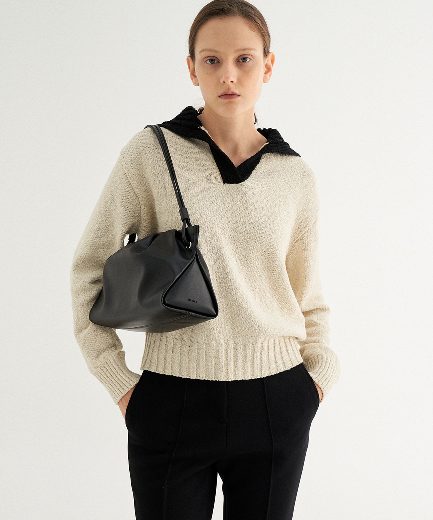 日本未入荷☆PLEATS SHOULDER BAG_4COLORS/MUNIER MUSINSA | MUNIER Pleats Shoulder Bag - Black