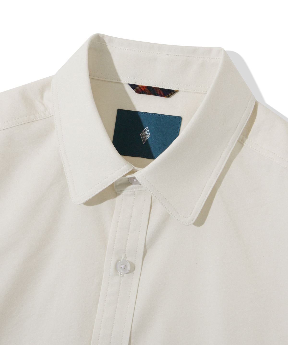 다이아몬드 레이라(DIAMOND LAYLA) Double Stitch Button-Down Semi Oversized Fit Shirt S129 - Off White