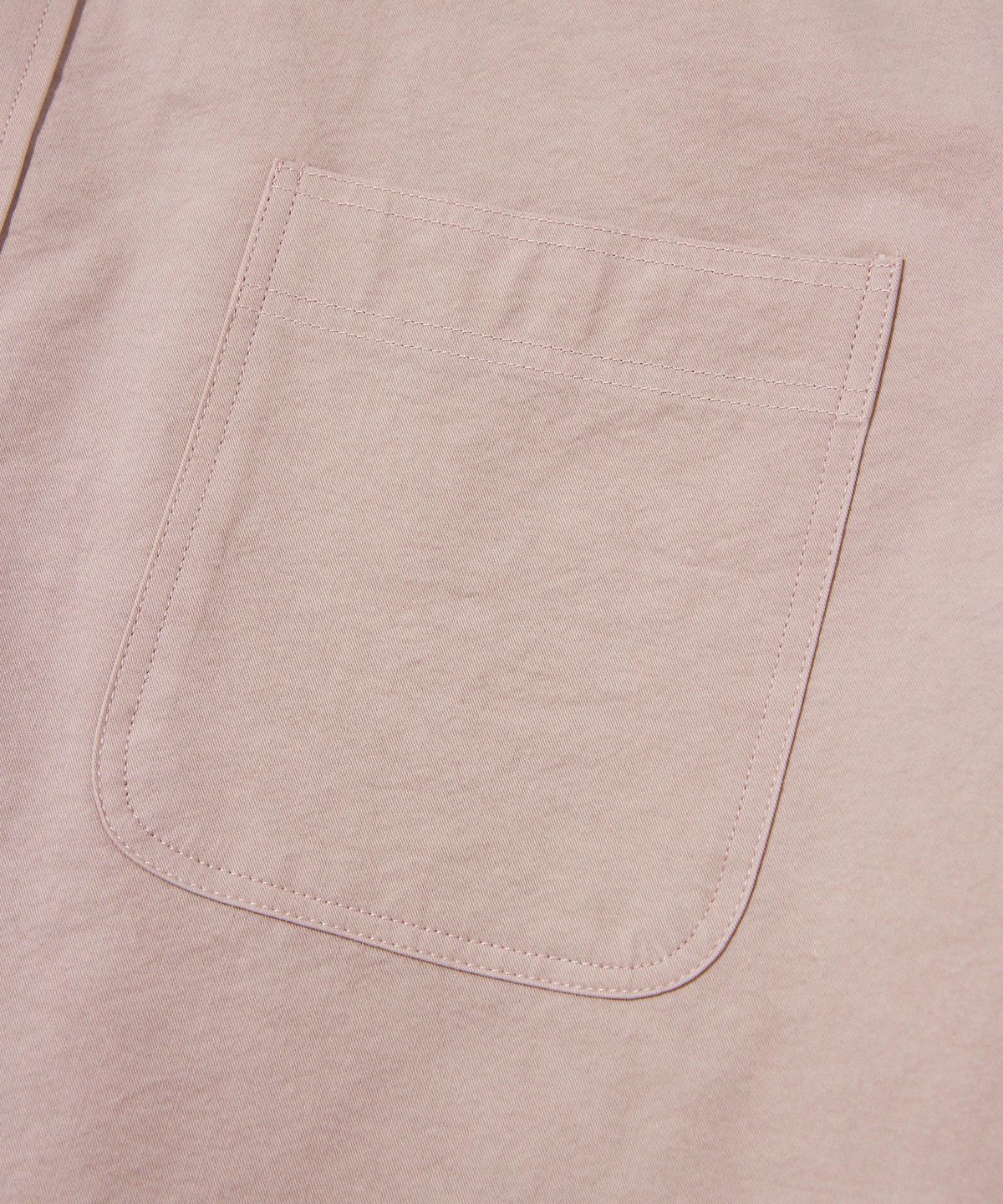 다이아몬드 레이라(DIAMOND LAYLA) Double Stitch Button-Down Semi Oversized Fit Shirt S129 - Dusty Pink