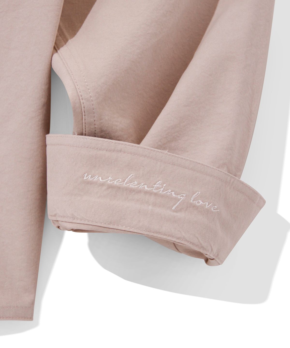다이아몬드 레이라(DIAMOND LAYLA) Double Stitch Button-Down Semi Oversized Fit Shirt S129 - Dusty Pink