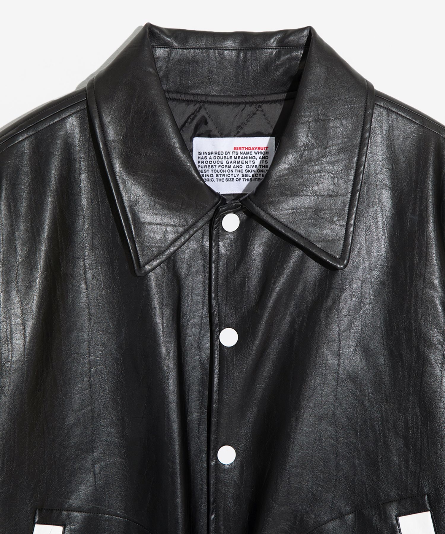 MUSINSA公式 | BIRTHDAYSUIT PATENT STADIUM JACKET (BLACK)