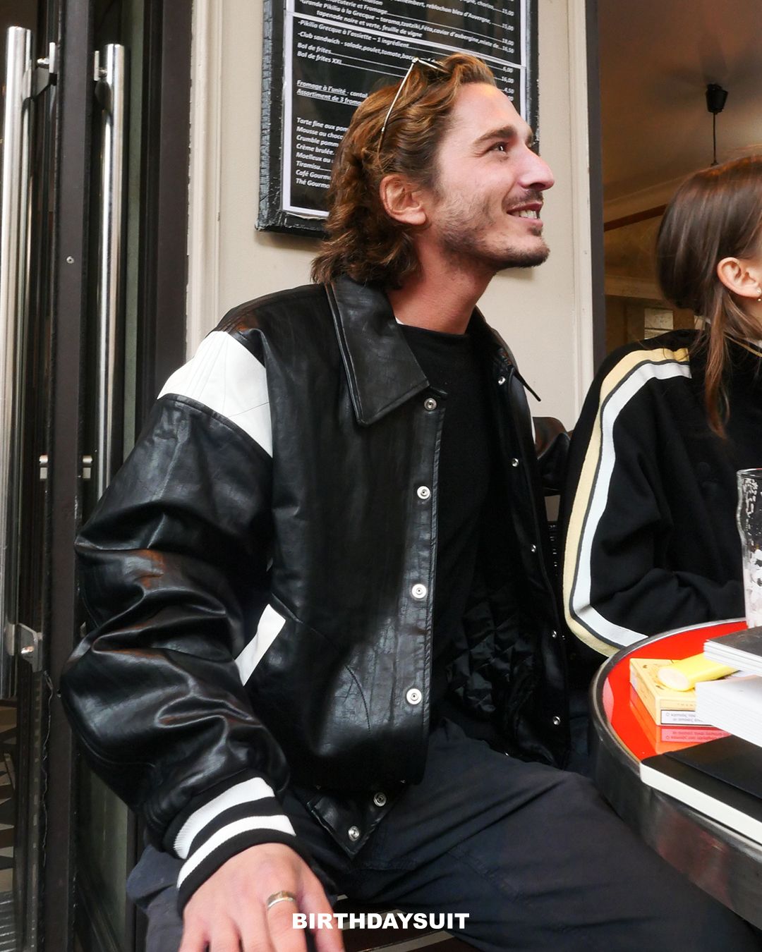 MUSINSA | BIRTHDAYSUIT STADIUM JACKET (ORANGE)