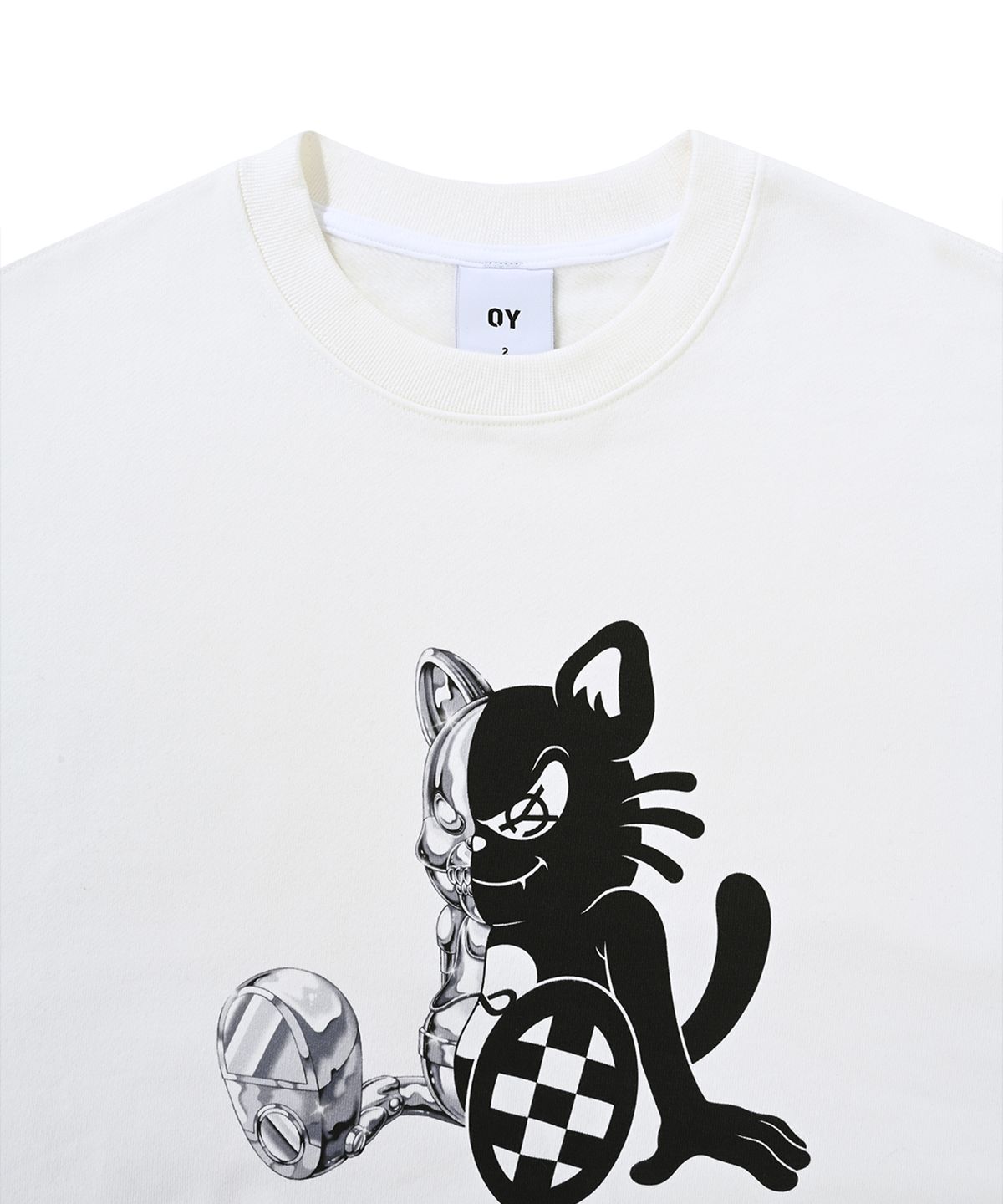 오픈야드(오와이)(OPENYARD(OY)) MACHINE BLACK CAT MTM-WHITE