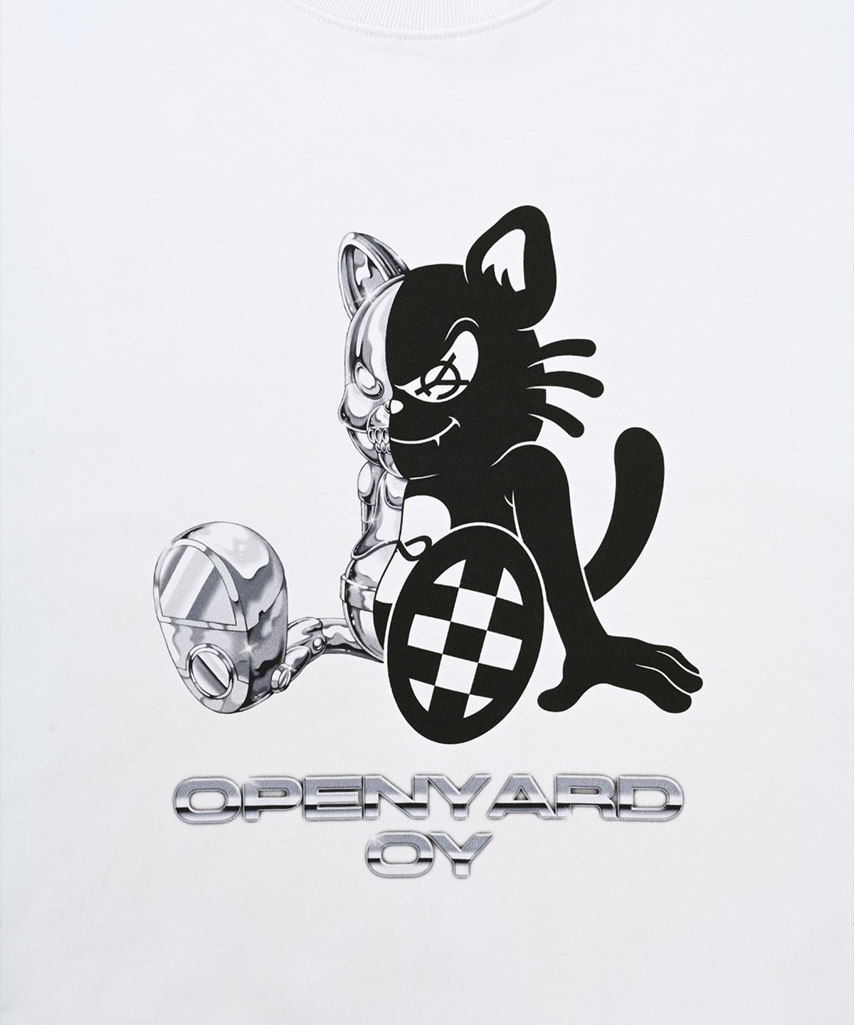 오픈야드(오와이)(OPENYARD(OY)) MACHINE BLACK CAT MTM-WHITE