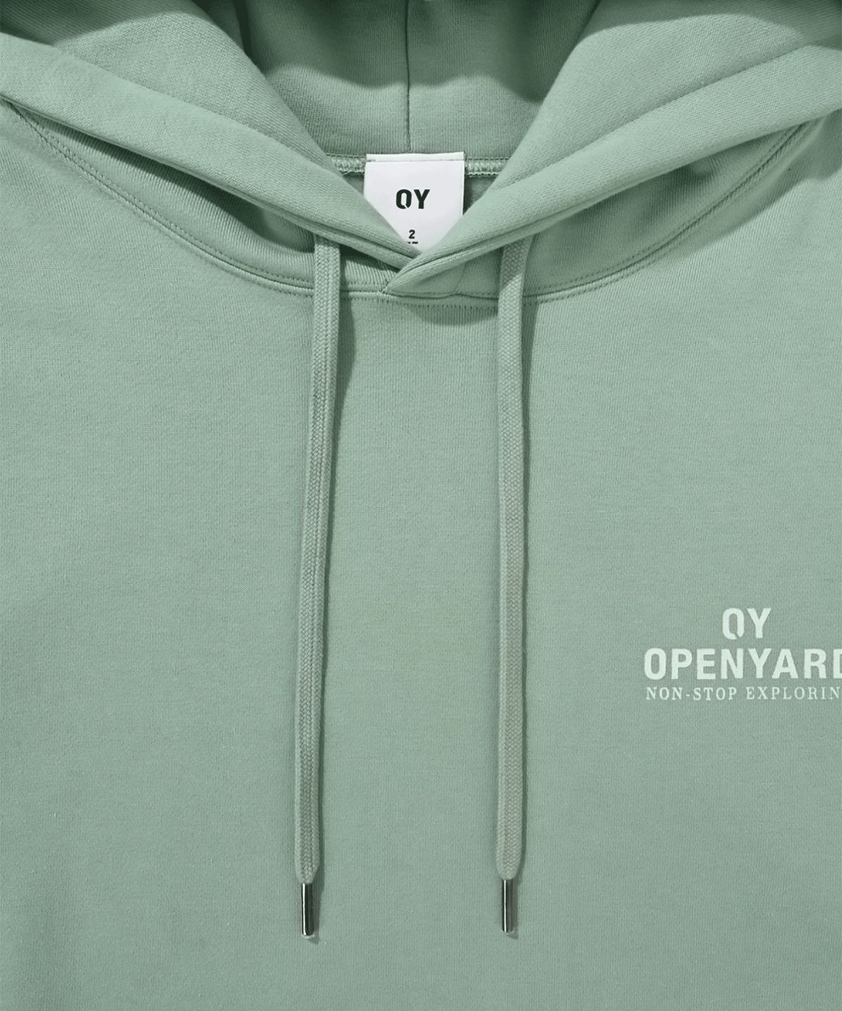 오픈야드(오와이)(OPENYARD(OY)) VINTAGE FLOWER LOGO HOODIE-MINT