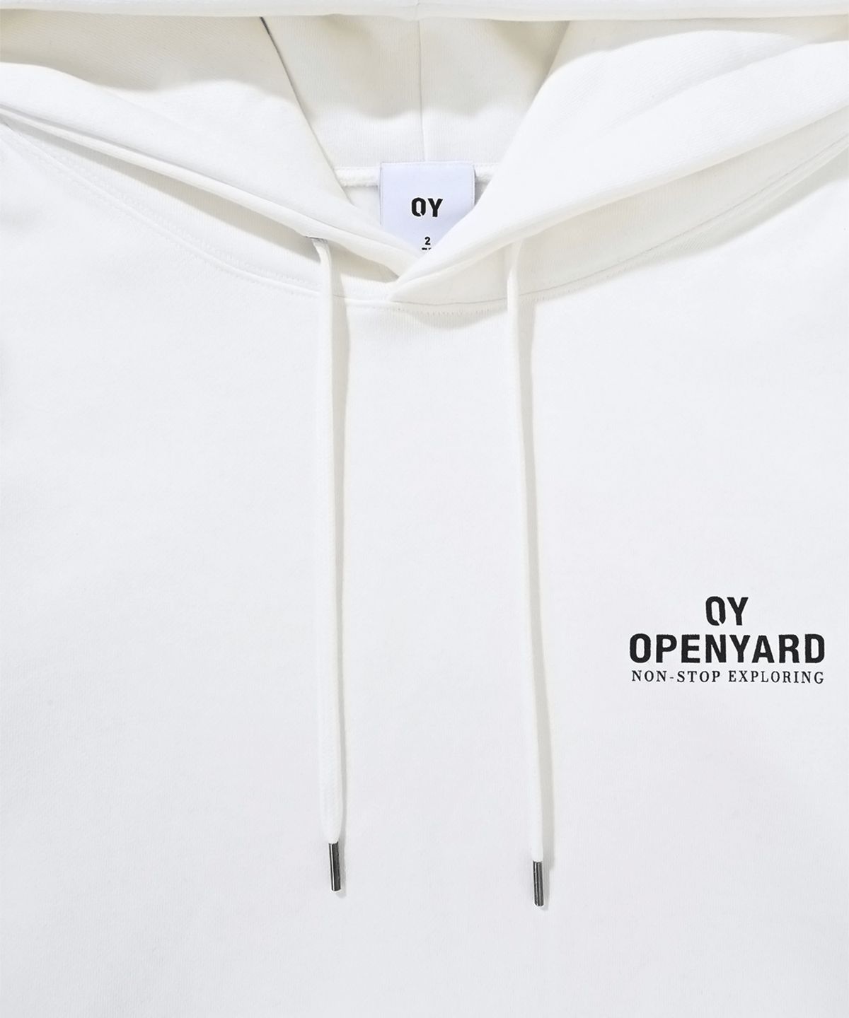 오픈야드(오와이)(OPENYARD(OY)) VINTAGE FLOWER LOGO HOODIE-WHITE