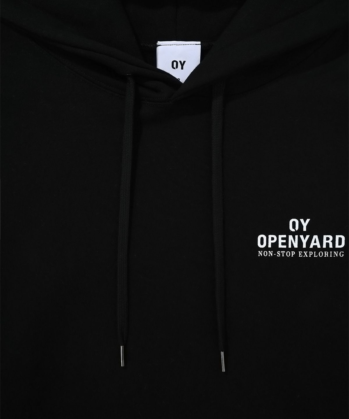 오픈야드(오와이)(OPENYARD(OY)) VINTAGE FLOWER LOGO HOODIE-BLACK
