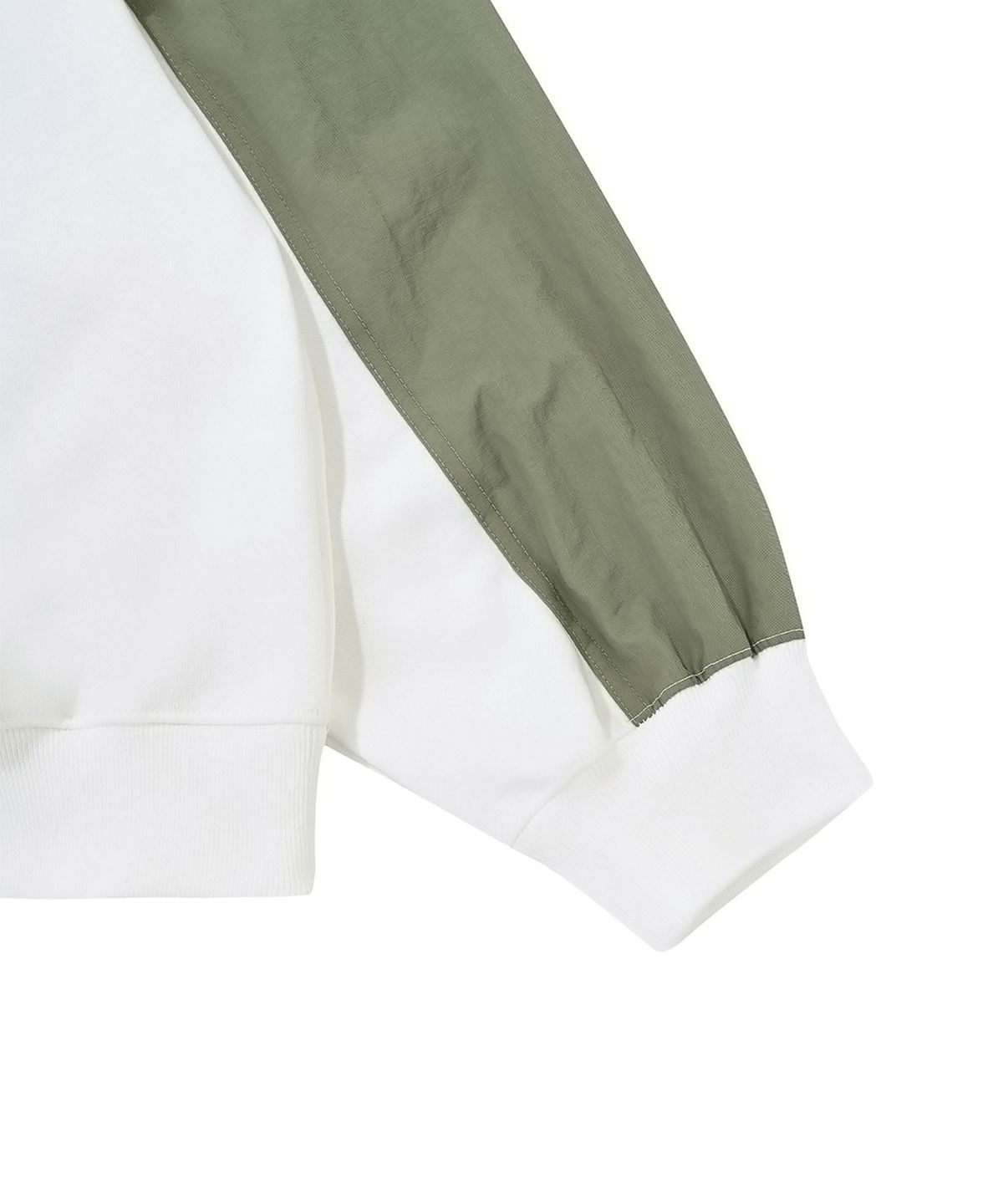 오픈야드(오와이)(OPENYARD(OY)) PANEL CONTRAST POCKET HOODIE-WHITE