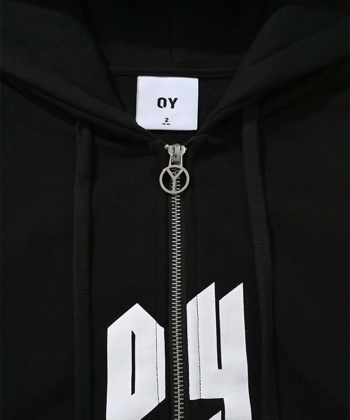 오픈야드(오와이)(OPENYARD(OY)) OPYD LOGO HOODIE ZIP UP-BLACK