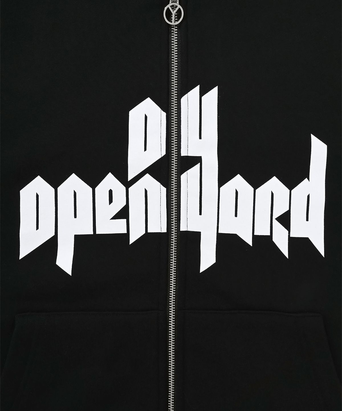 오픈야드(오와이)(OPENYARD(OY)) OPYD LOGO HOODIE ZIP UP-BLACK