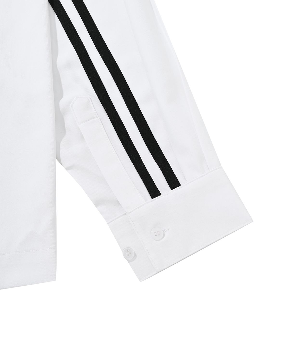 오픈야드(오와이)(OPENYARD(OY)) CURVE TAPE LOGO SHIRTS-WHITE