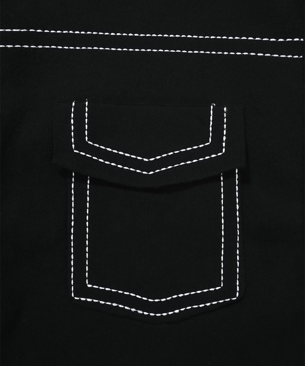 오픈야드(오와이)(OPENYARD(OY)) STITCH KNIT TRUCKER JACKET-BLACK