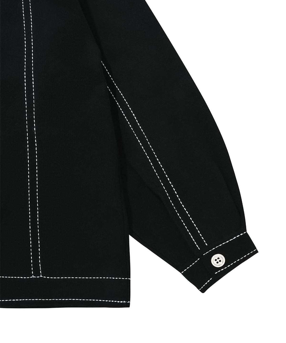 오픈야드(오와이)(OPENYARD(OY)) STITCH KNIT TRUCKER JACKET-BLACK