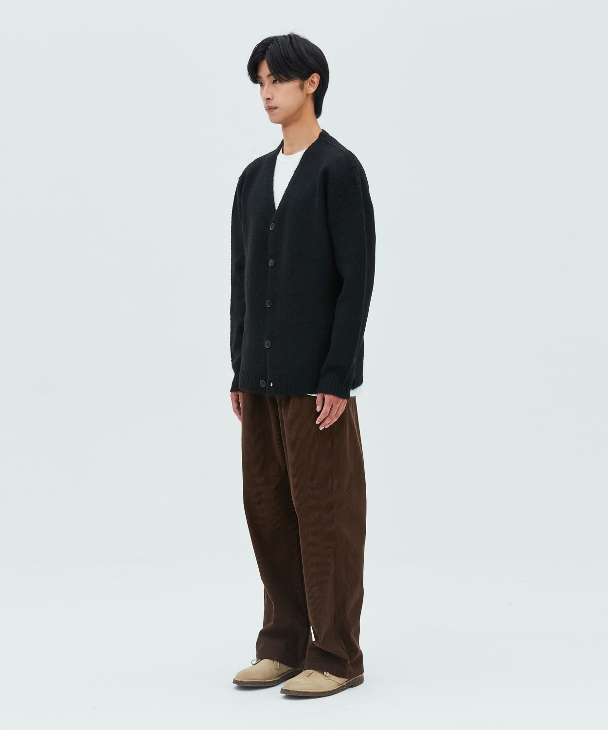 MUSINSA公式 | LEIRE Wool Mohair Knit Cardigan [Black]