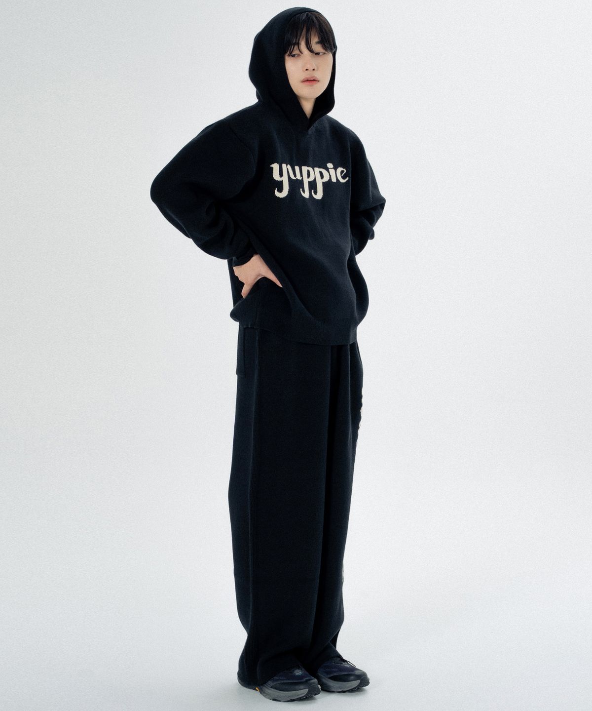 마욜(MAYOL) 남성 yuppie 니트 팬츠_블랙