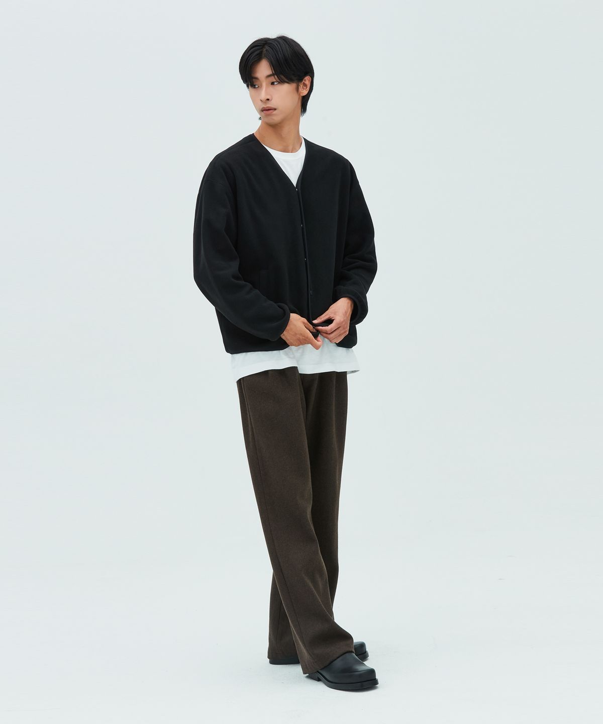 르아르(LEIRE) 치트키 플리스 가디건 [블랙]