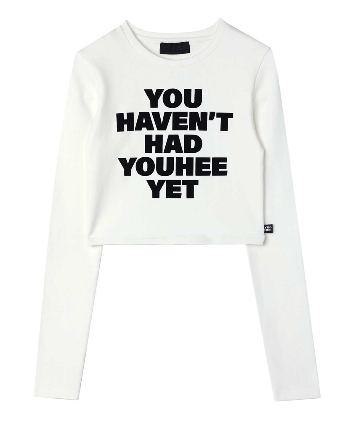 유희(YOUHEE) YOUHEE LETTERING LONG SLEEVE WHITE