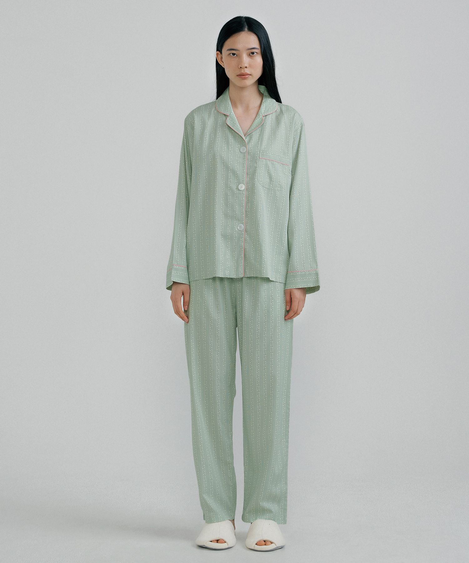 MUSINSA | JO'S LOUNGE [Modal] (w) Pistachio Pajama Set