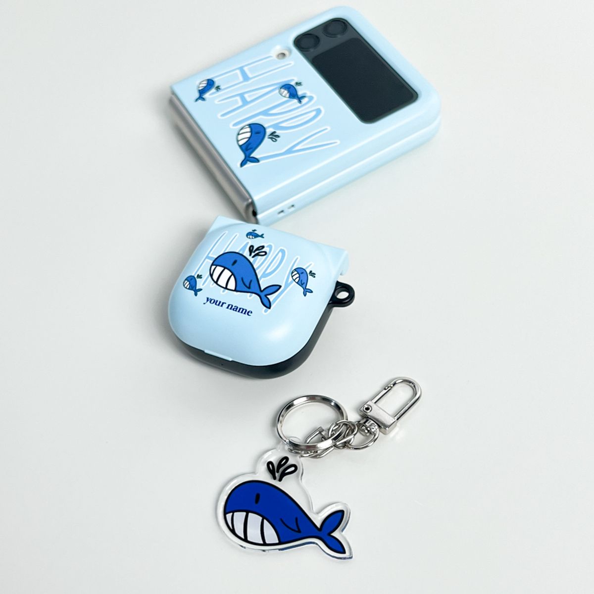 에이쓰리비쓰리(A3B3) (Buds 2/Live/Pro Case) Doodle Whale