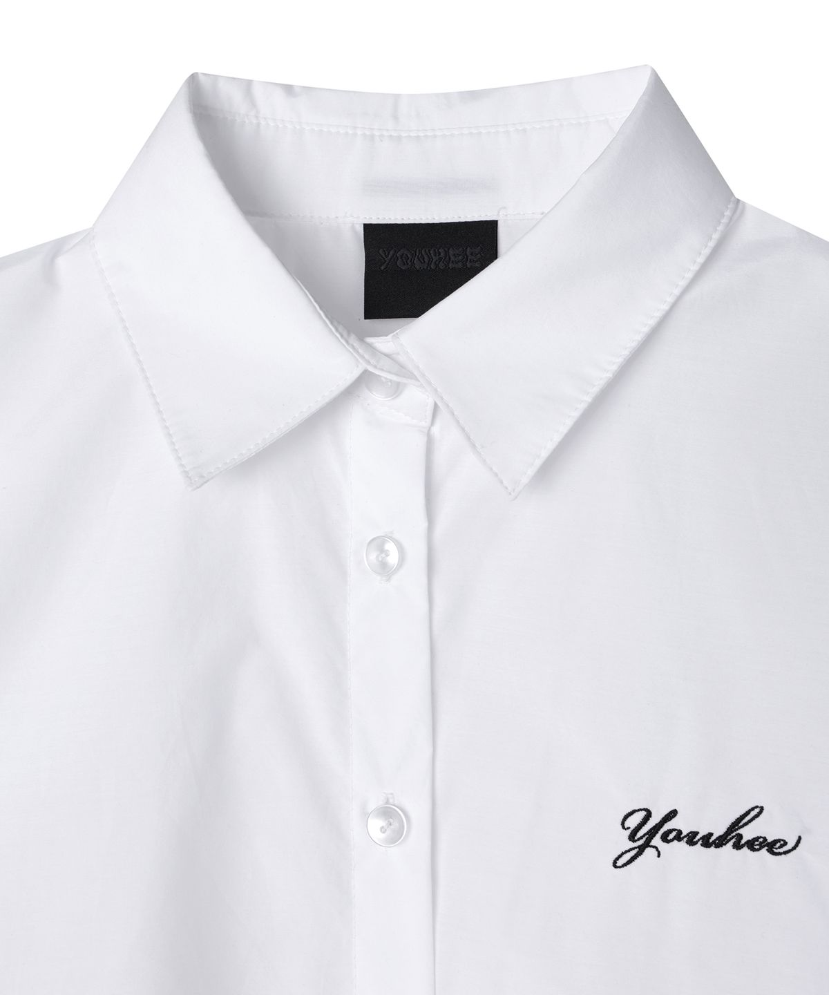유희(YOUHEE) YOUHEE CROP SHIRT WHITE