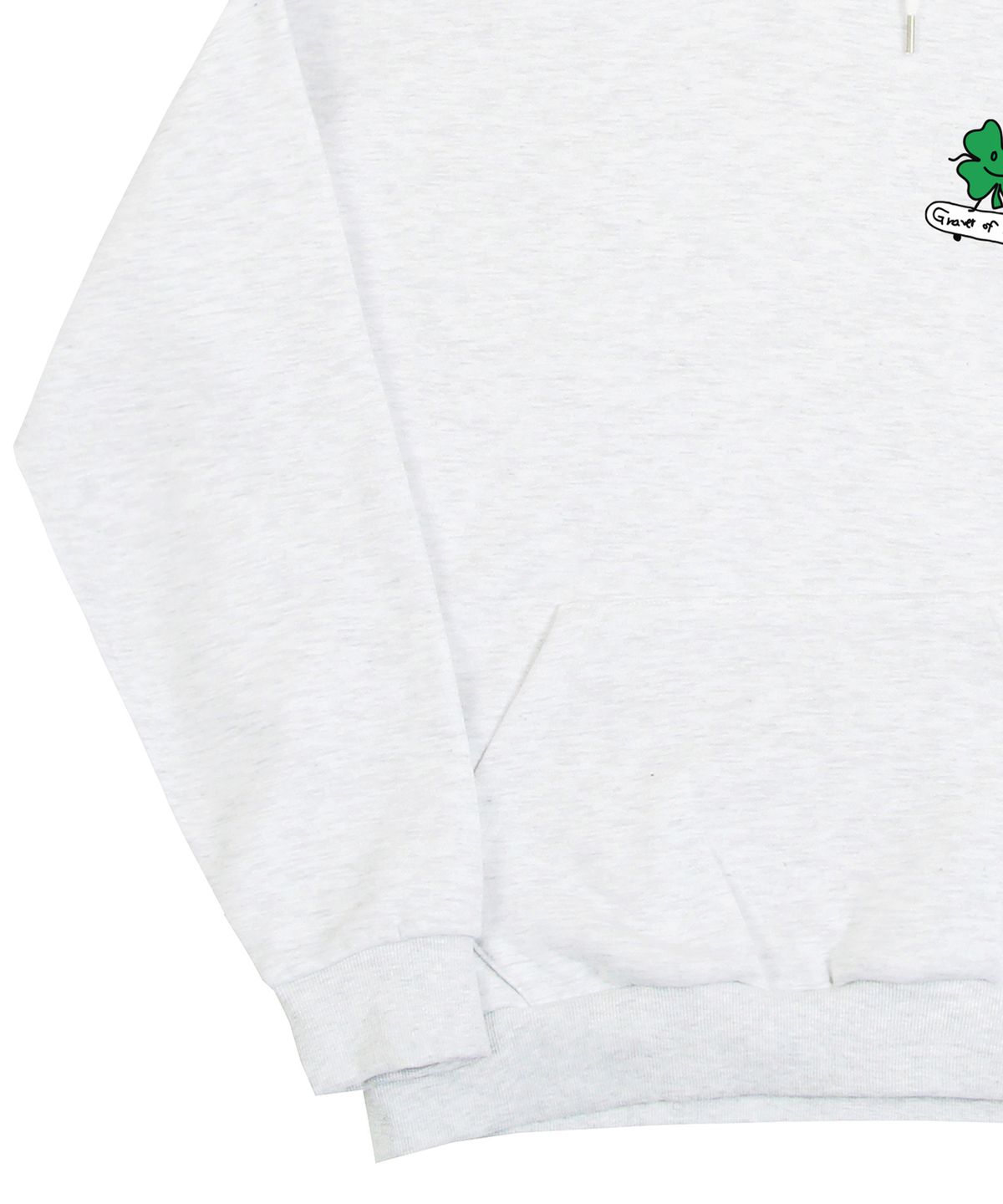그레이버(GRAVER) [UNISEX]클로버 보드 후드티_멜란지화이트