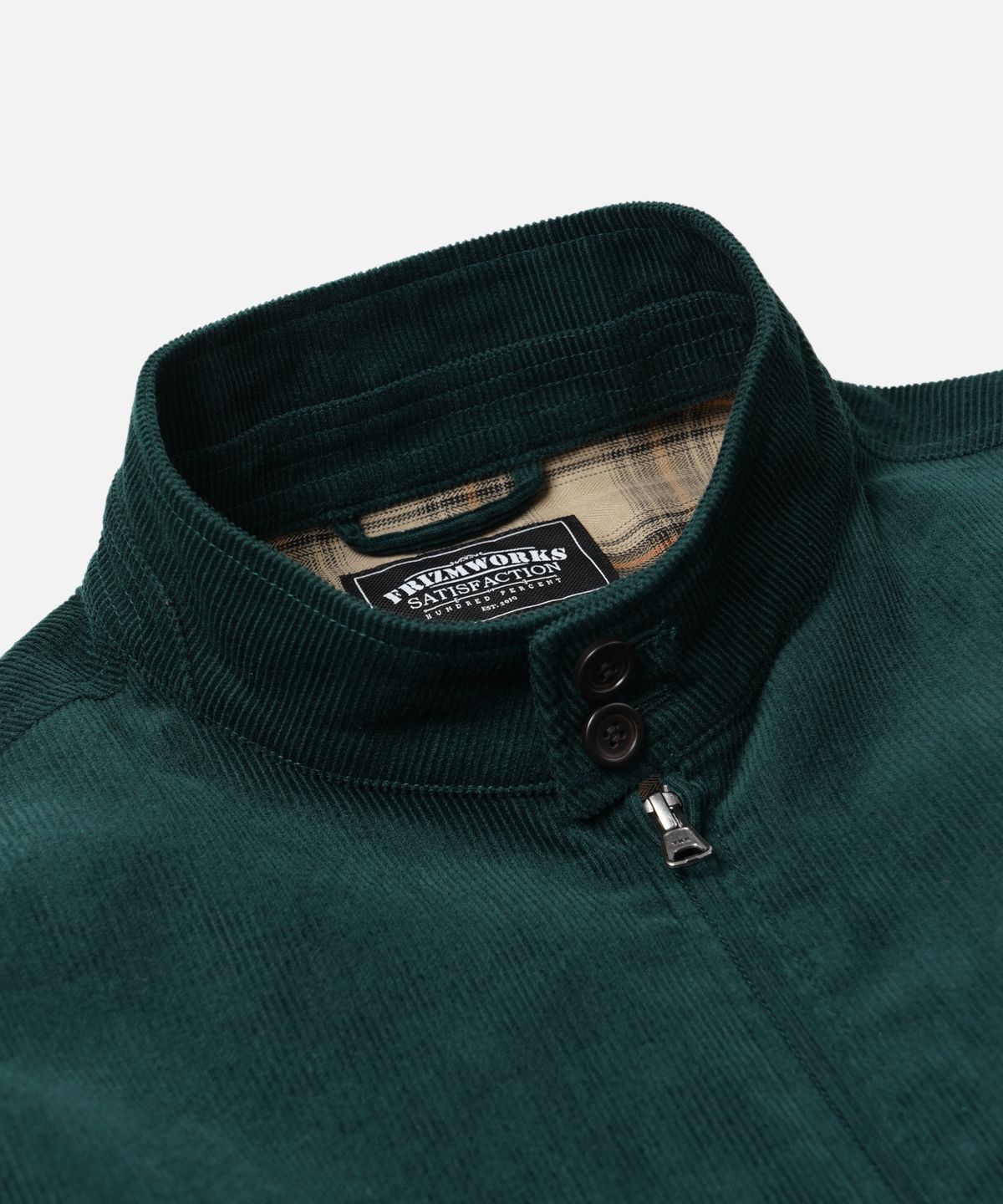 프리즘웍스(FRIZMWORKS) CORDUROY BUDDY HARRINGTON JACKET _ DARK GREEN