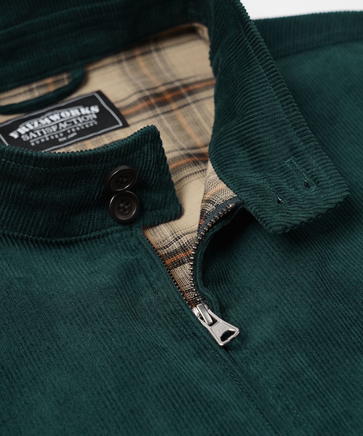프리즘웍스(FRIZMWORKS) CORDUROY BUDDY HARRINGTON JACKET _ DARK GREEN